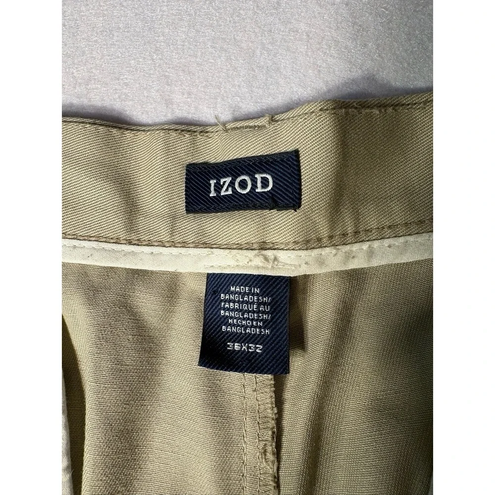 Izod Beige/tan/khaki Pleated dress pants 36x32